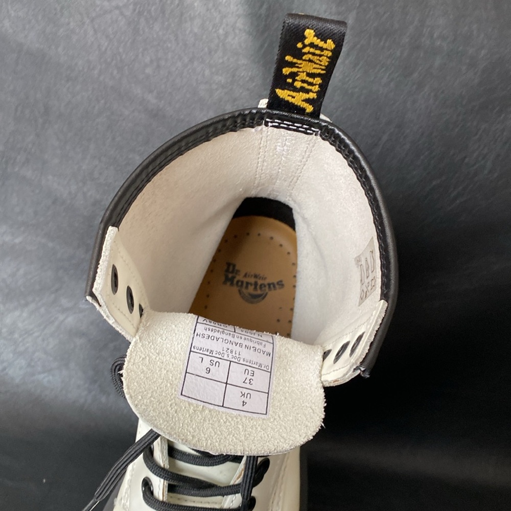 Dr. Martens White Leather Boots - Picture 6 of 8